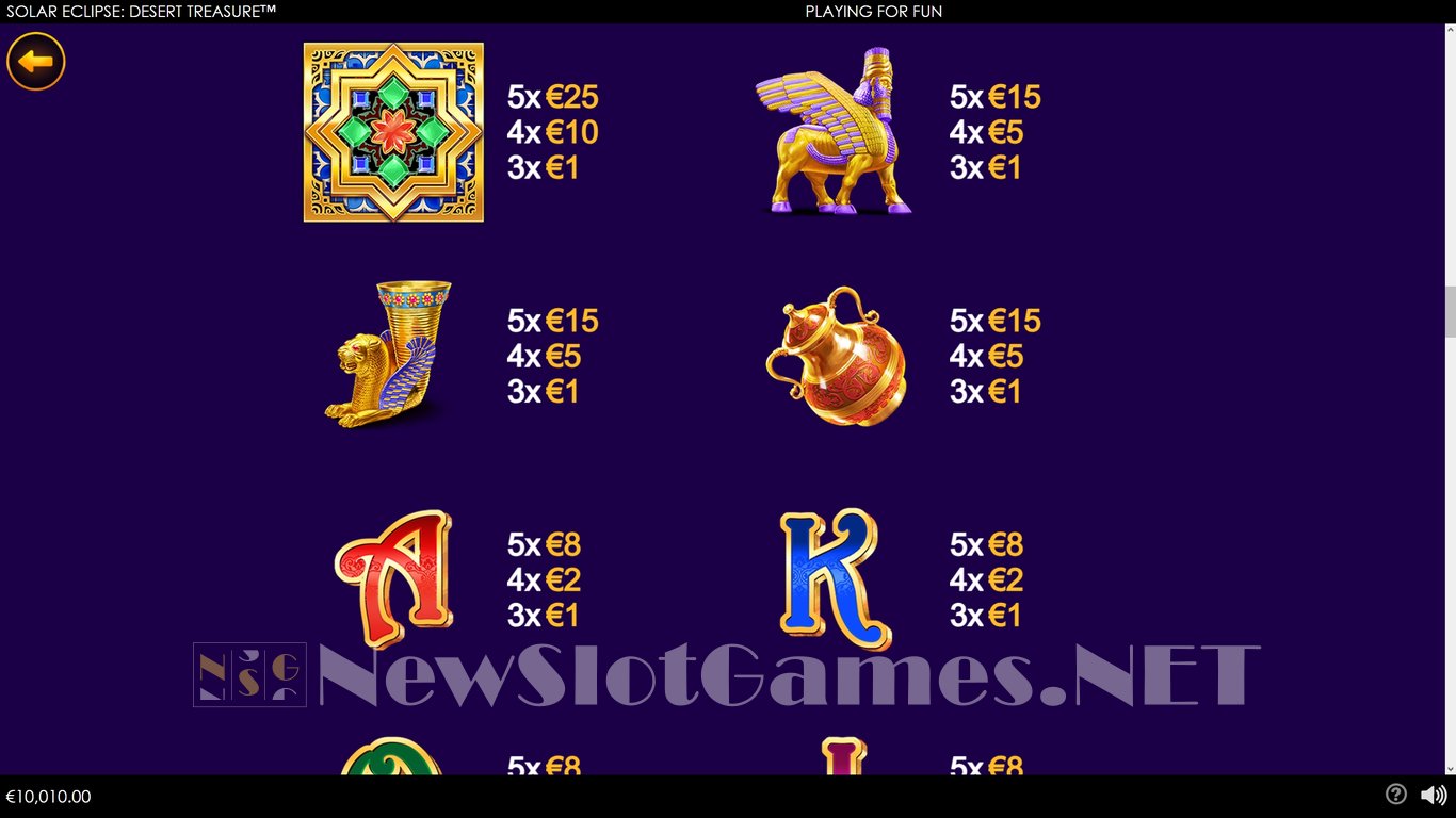 Solar Eclipse Desert Treasure Slot Slot Image in Demo - pic. 9