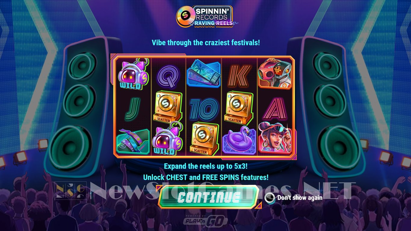 Spinnin Records Raving Reels Slot Demo Image