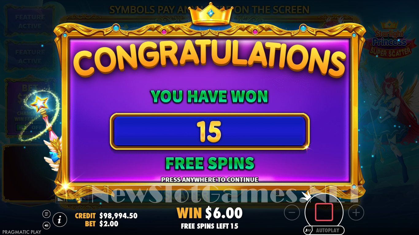 Starlight Princess Super Scatter Slot Slot Image in Demo - pic. 6