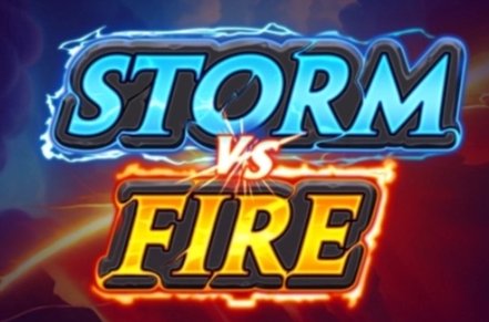 Storm vs Fire Slot Logo