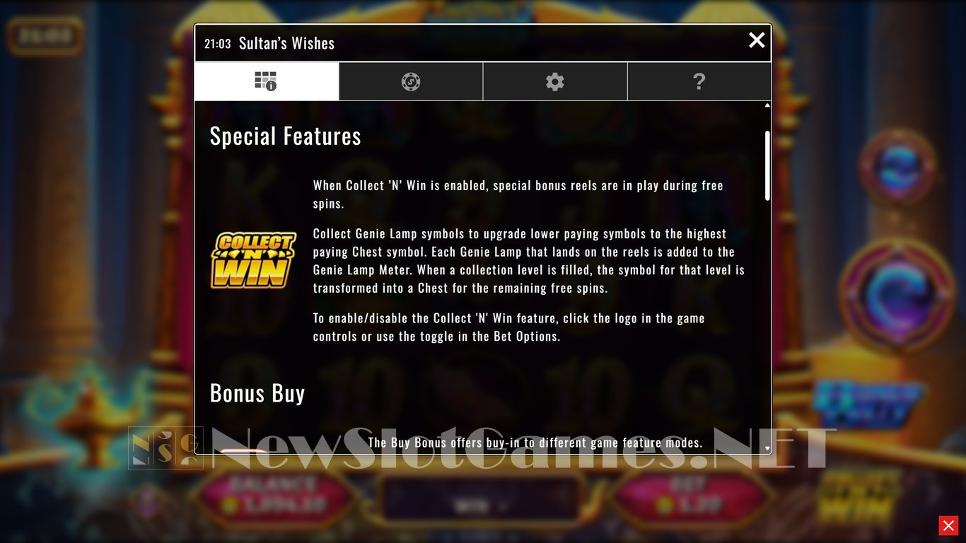 Sultans Wishes Collect ‘N Win Slot Slot Image in Demo - pic. 4