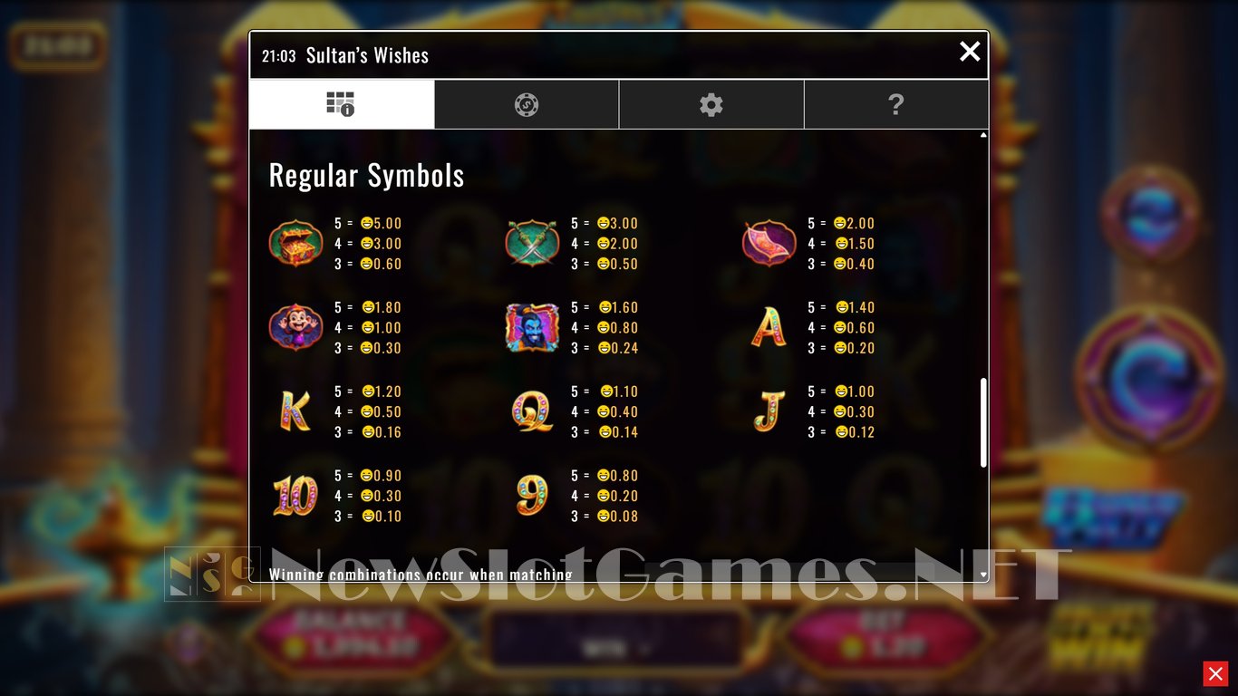 Sultans Wishes Collect ‘N Win Slot Slot Image in Demo - pic. 5