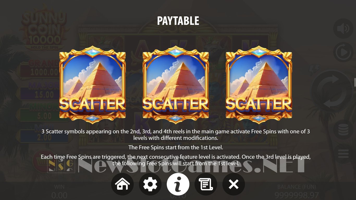 Sunny Coin 10000 Hold The Spin Slot Slot Image in Demo - pic. 6