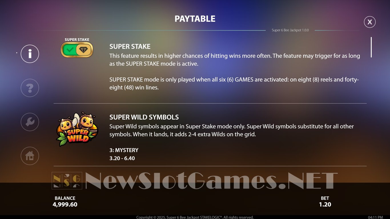 Super 6 Bee Jackpot Slot Slot Image in Demo - pic. 7