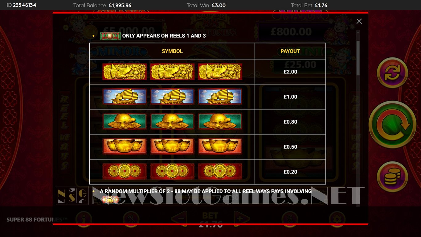 Super 88 Fortunes Slot Slot Image in Demo - pic. 6