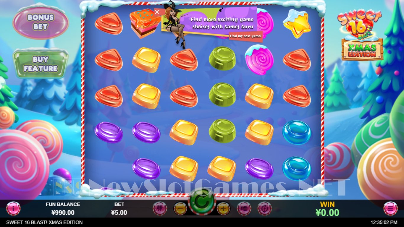 Sweet 16 Blast! Christmas Edition Slot Demo Image