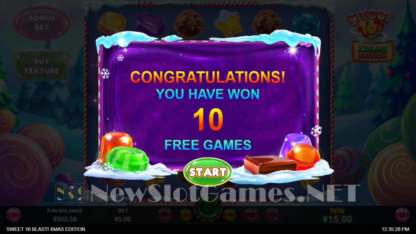 Sweet 16 Blast! Christmas Edition Slot Slot Image in Demo - pic. 5