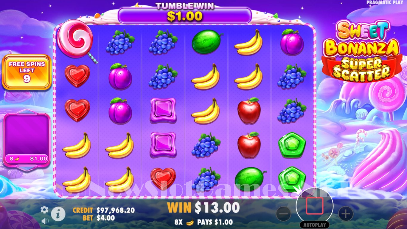 Sweet Bonanza Super Scatter Slot Slot Image in Demo - pic. 7
