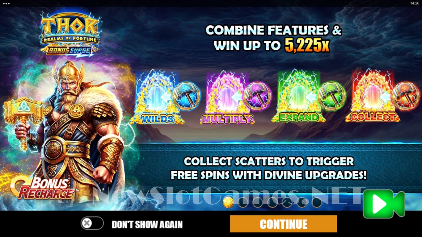 Thor Realms of Fortune Bonus Surge Slot Demo Image