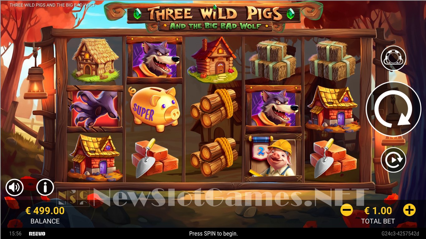 Three Wild Pigs and the Big Bad Wolf Slot Slot Image in Demo - pic. 2