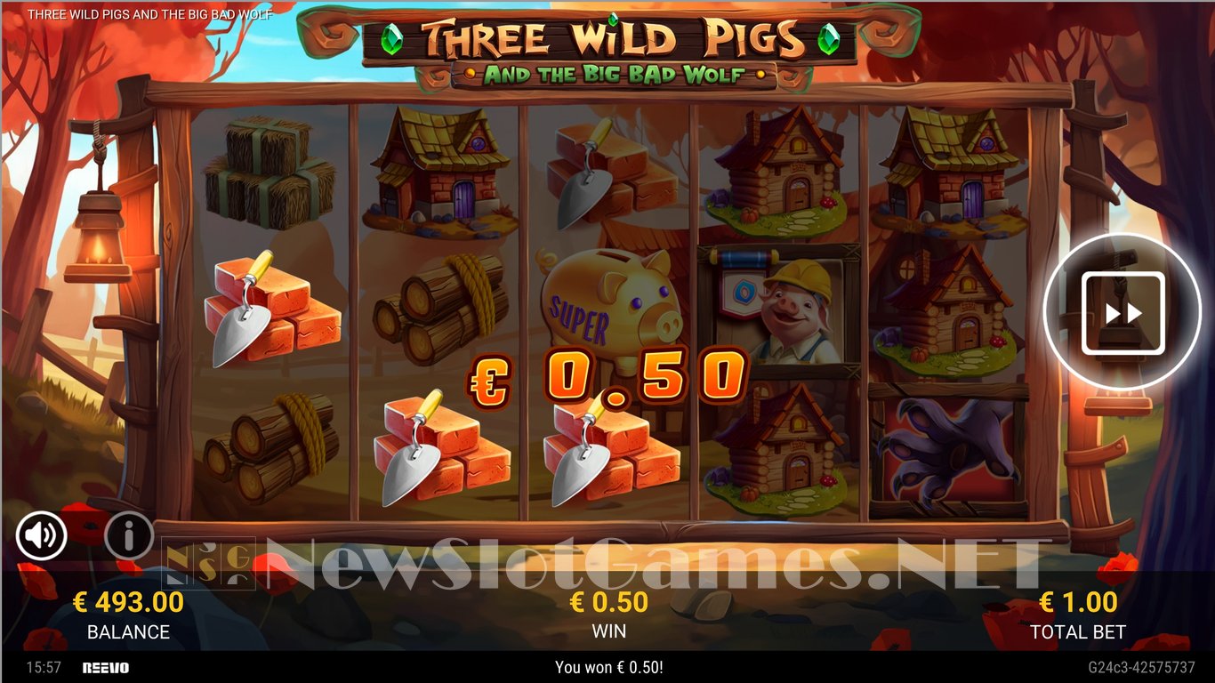 Three Wild Pigs and the Big Bad Wolf Slot Slot Image in Demo - pic. 6