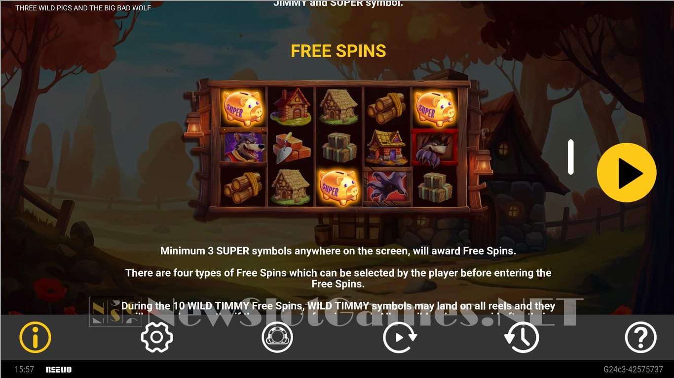 Three Wild Pigs and the Big Bad Wolf Slot Slot Image in Demo - pic. 7