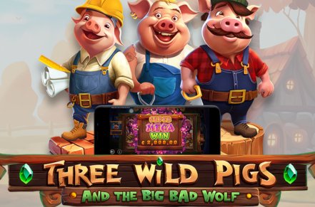 Three Wild Pigs and the Big Bad Wolf Slot Logo