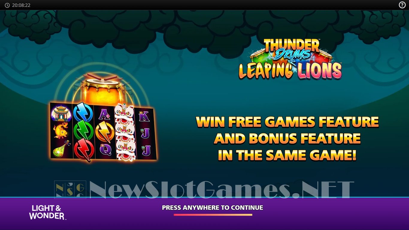 Thunder Drums Leaping Lions Slot Demo Image