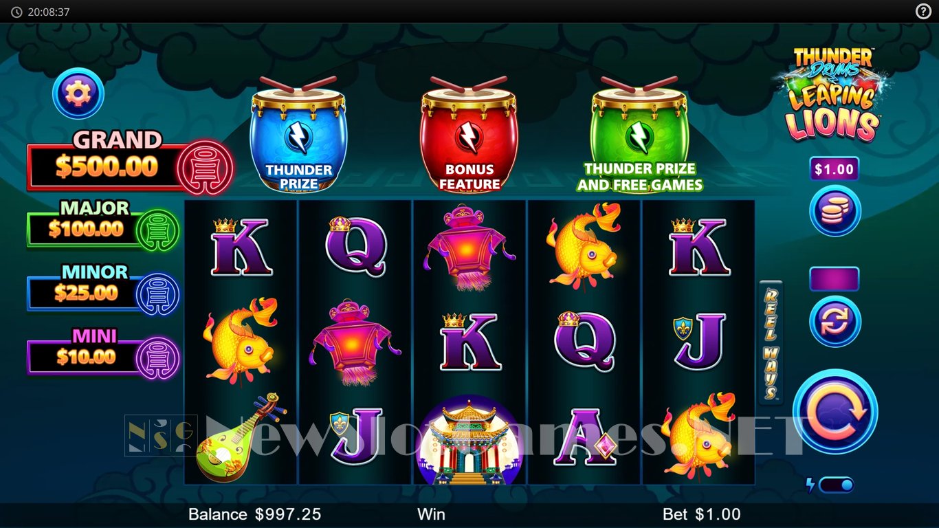 Thunder Drums Leaping Lions Slot Slot Image in Demo - pic. 3