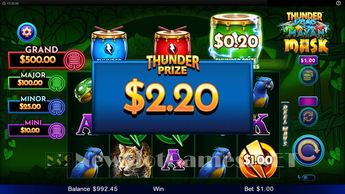 Thunder Drums Mayan Mask Slot Demo Image