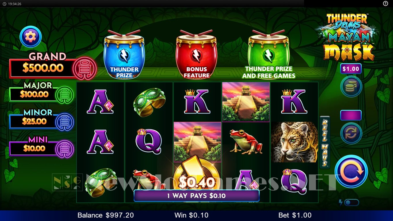 Thunder Drums Mayan Mask Slot Slot Image in Demo - pic. 2
