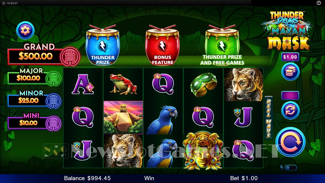Thunder Drums Mayan Mask Slot Slot Image in Demo - pic. 3