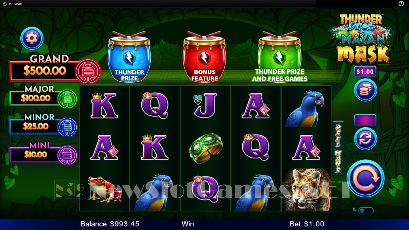Thunder Drums Mayan Mask Slot Slot Image in Demo - pic. 4
