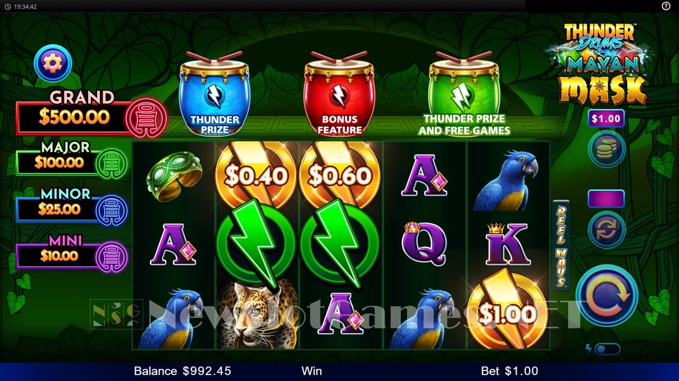 Thunder Drums Mayan Mask Slot Slot Image in Demo - pic. 5