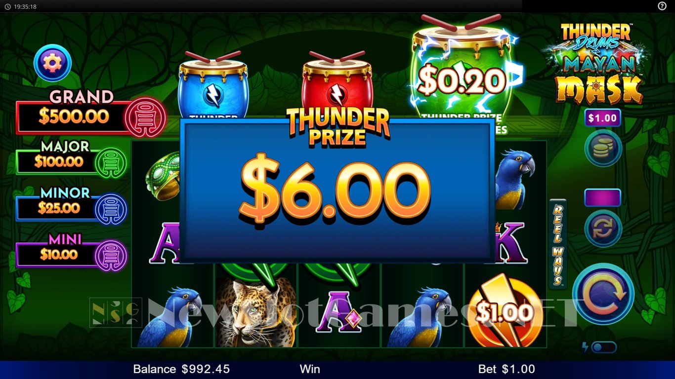 Thunder Drums Mayan Mask Slot Slot Image in Demo - pic. 6