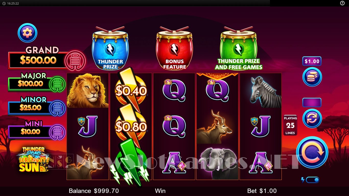 Thunder Drums Serengeti Sun Slot Slot Image in Demo - pic. 3