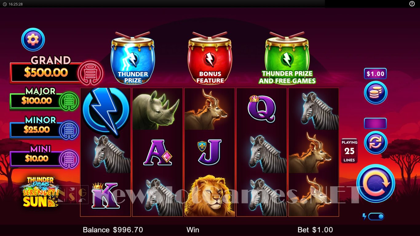 Thunder Drums Serengeti Sun Slot Slot Image in Demo - pic. 4