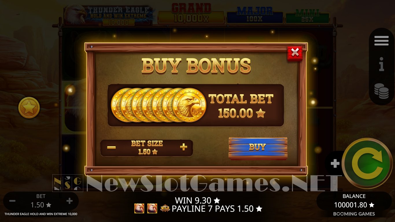 Thunder Eagle Hold and Win Extreme 10000 Slot Slot Image in Demo - pic. 6