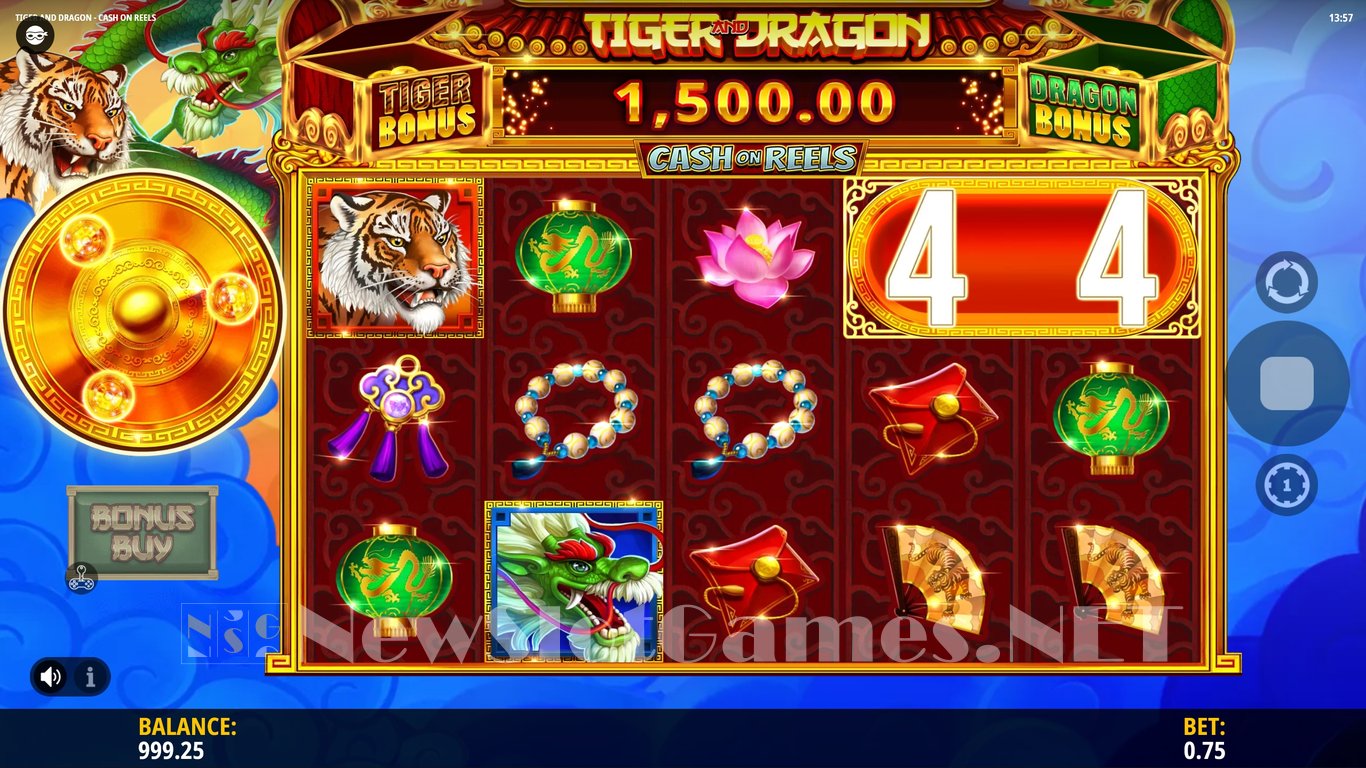 Tiger and Dragon - Cash on Reels Slot Demo Image