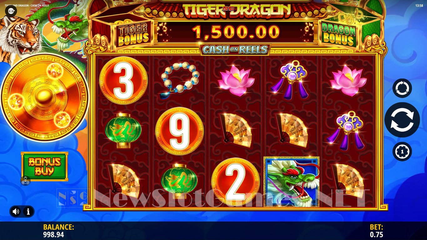 Tiger and Dragon - Cash on Reels Slot Slot Image in Demo - pic. 2