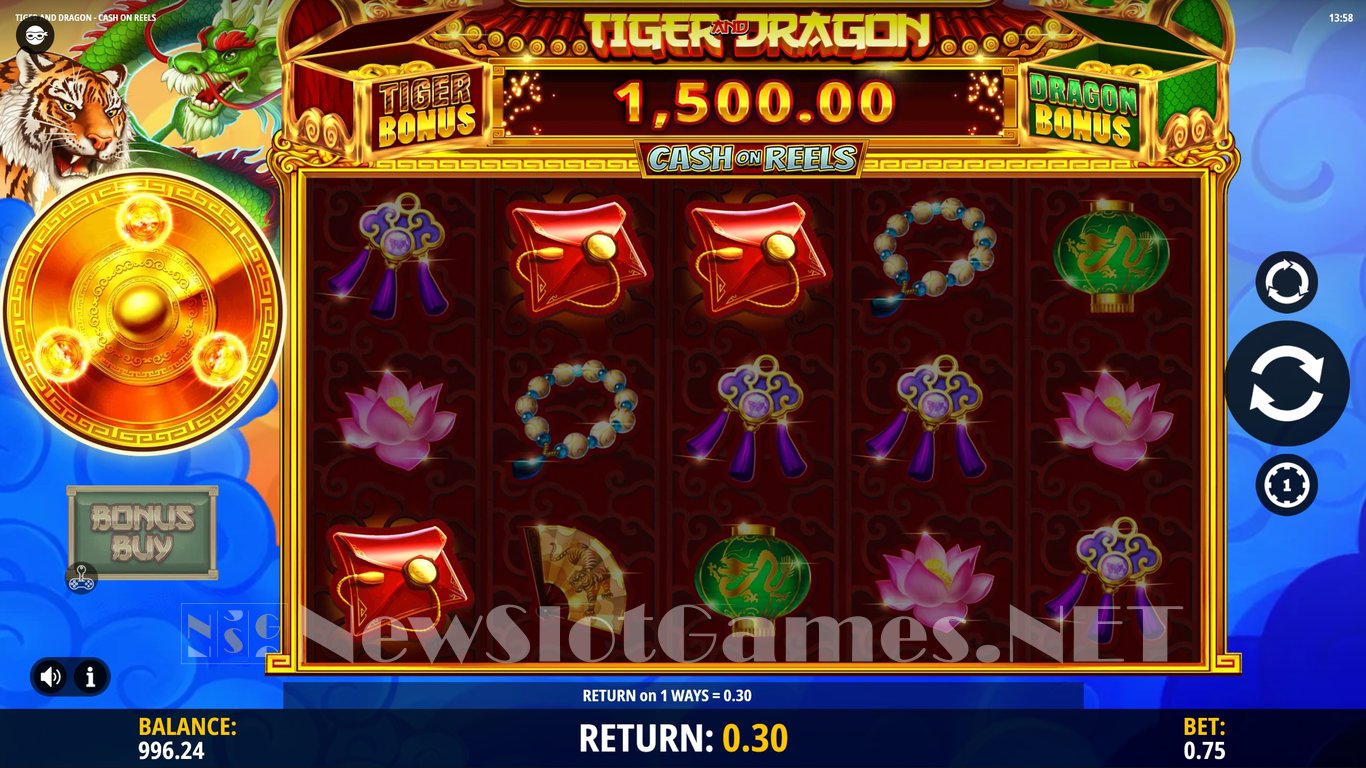 Tiger and Dragon - Cash on Reels Slot Slot Image in Demo - pic. 3