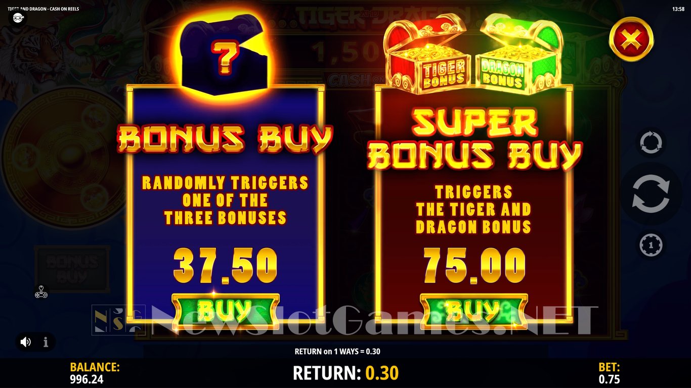 Tiger and Dragon - Cash on Reels Slot Slot Image in Demo - pic. 4
