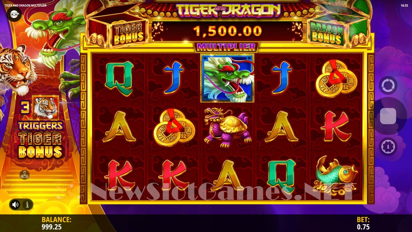 Tiger and Dragon Multiplier Slot Demo Image