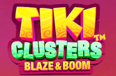 Tiki Clusters Blaze & Boom Slot Logo
