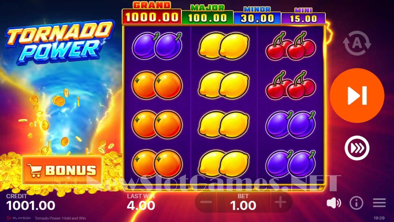 Tornado Power Hold and Win Slot Demo Image
