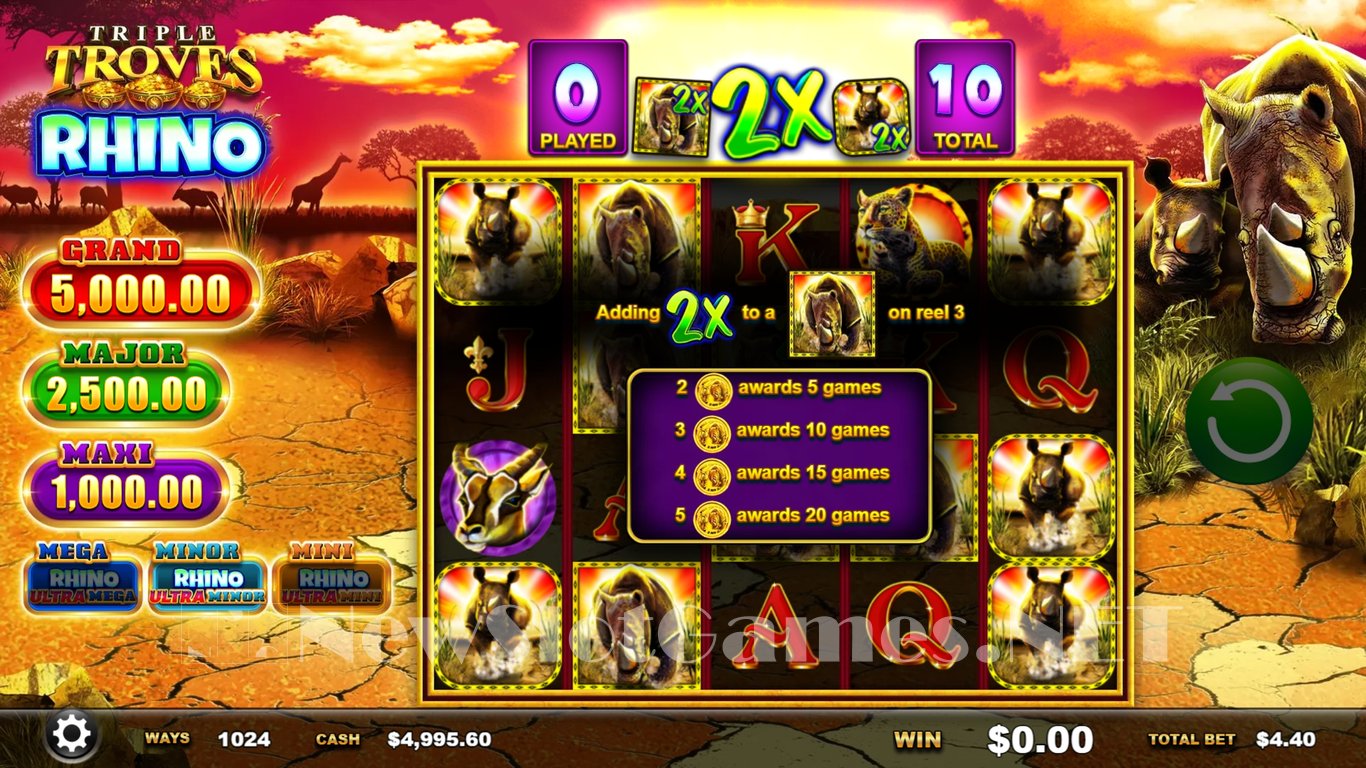 Triple Troves Rhino Slot Slot Image in Demo - pic. 2