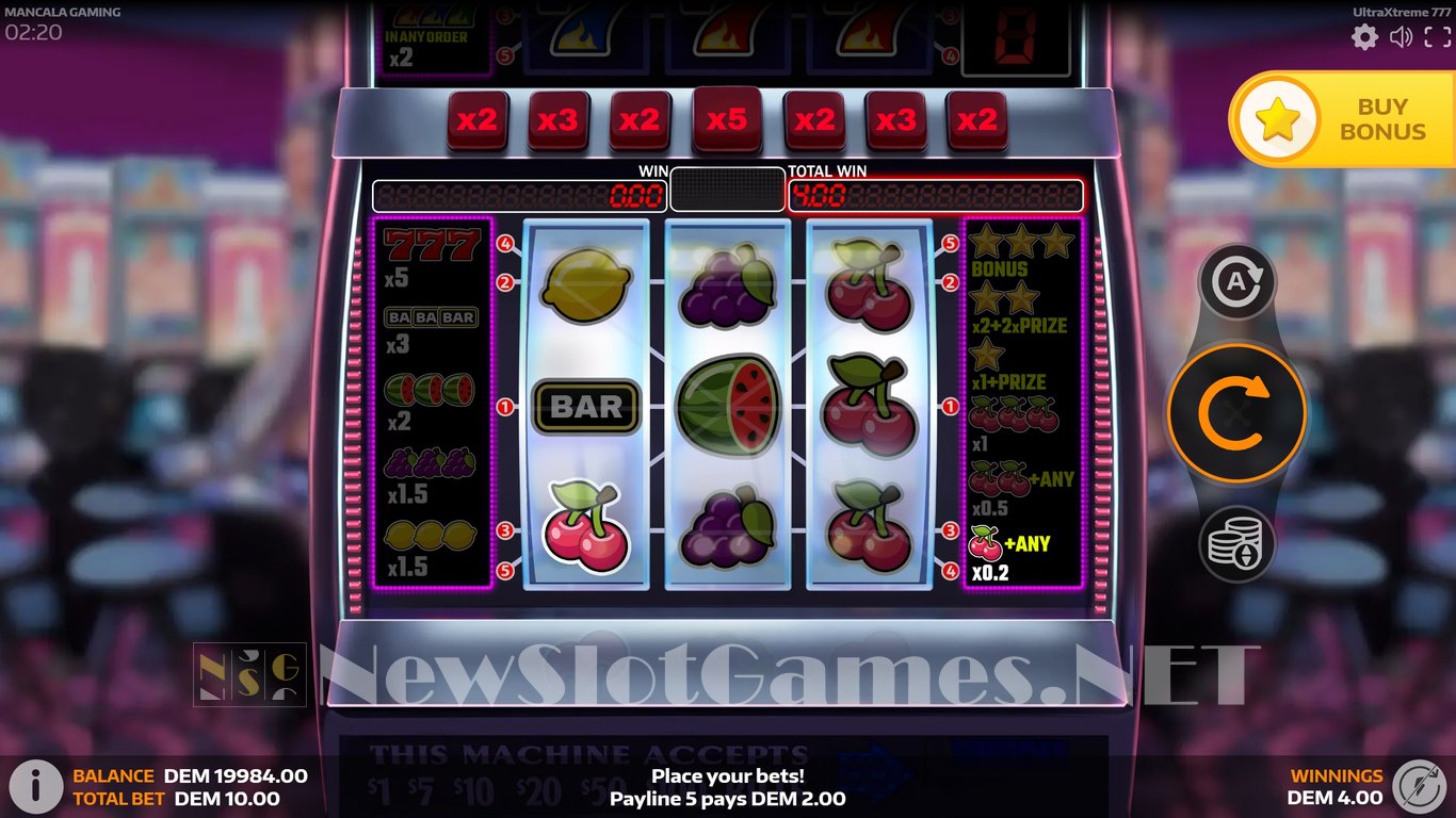 UltraXtreme 777 Slot Slot Image in Demo - pic. 2