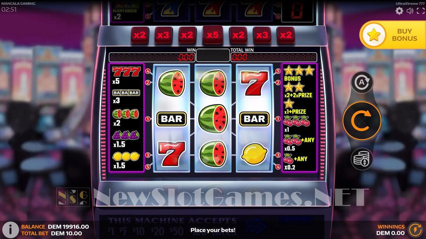 UltraXtreme 777 Slot Slot Image in Demo - pic. 4