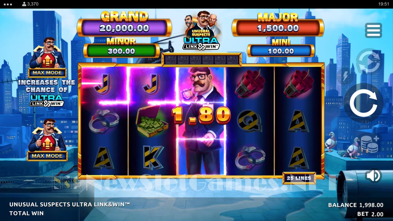 Unusual Suspects Ultra Link & Win Slot Demo Image