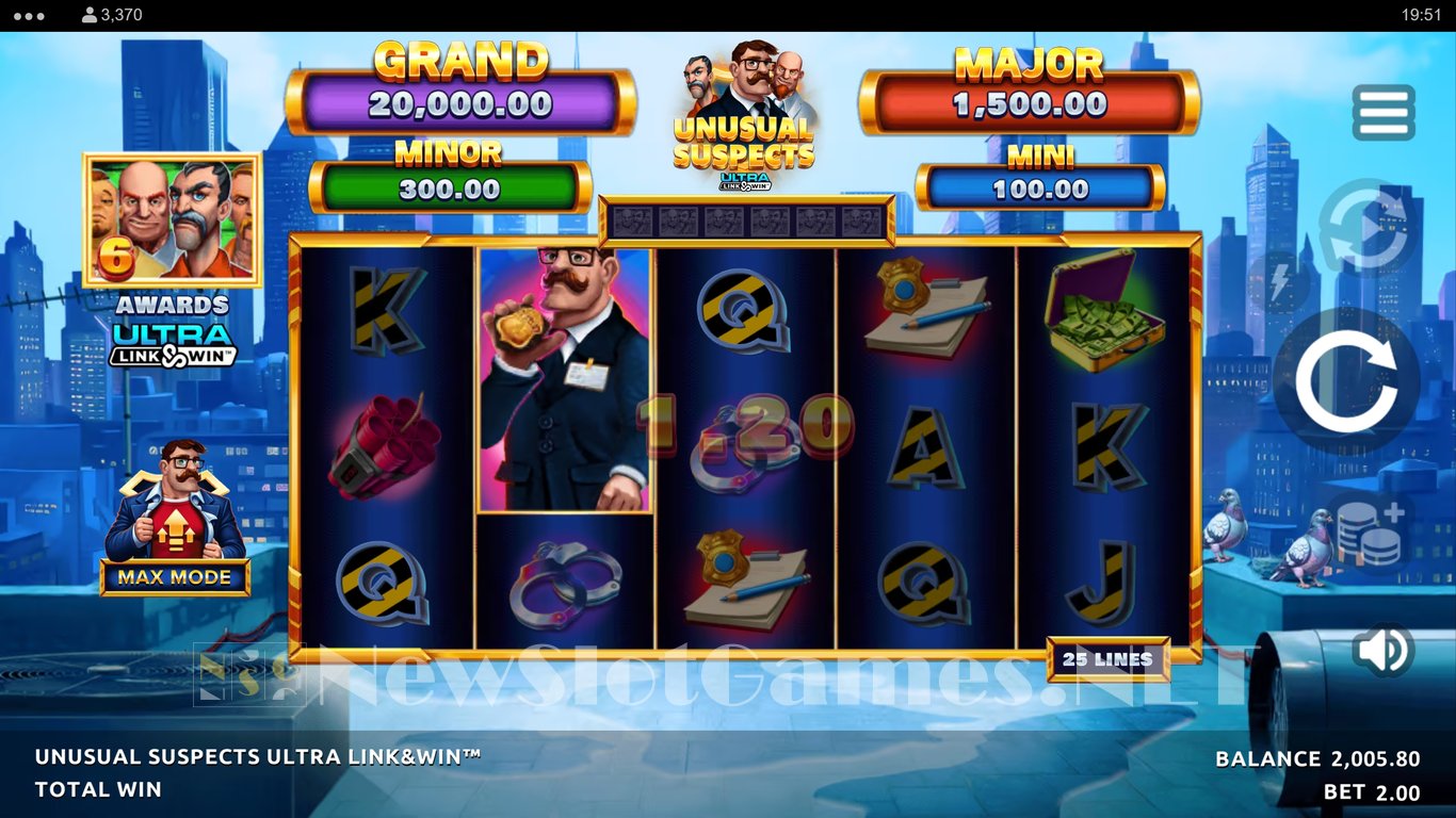 Unusual Suspects Ultra Link & Win Slot Slot Image in Demo - pic. 3