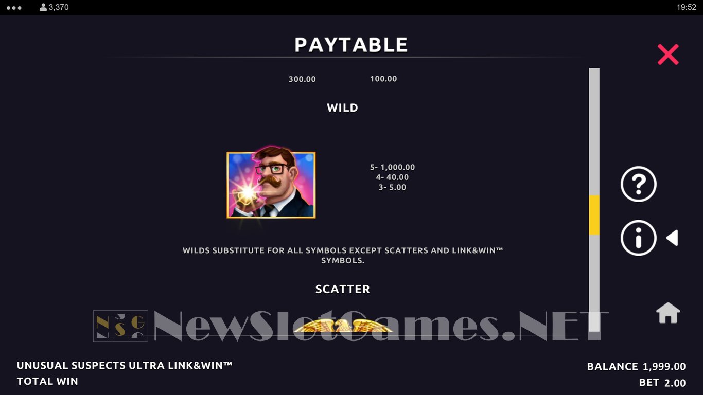 Unusual Suspects Ultra Link & Win Slot Slot Image in Demo - pic. 7