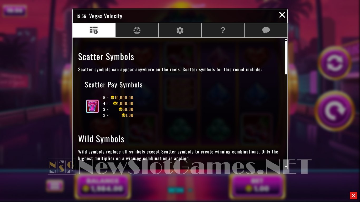 Vegas Velocity Slot Slot Image in Demo - pic. 4
