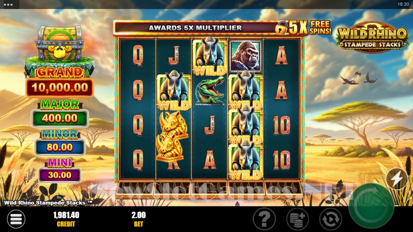 Wild Rhino Stampede Stacks Slot Slot Image in Demo - pic. 3