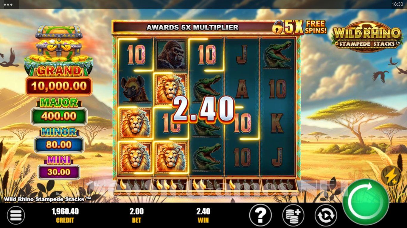 Wild Rhino Stampede Stacks Slot Slot Image in Demo - pic. 5