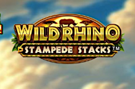 Wild Rhino Stampede Stacks Slot Logo