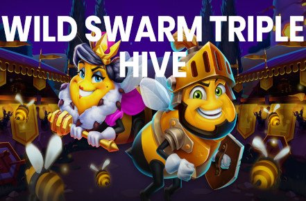 Wild Swarm Triple Hive Slot Logo