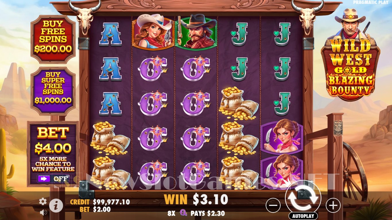 Wild West Gold Blazing Bounty Slot Slot Image in Demo - pic. 2