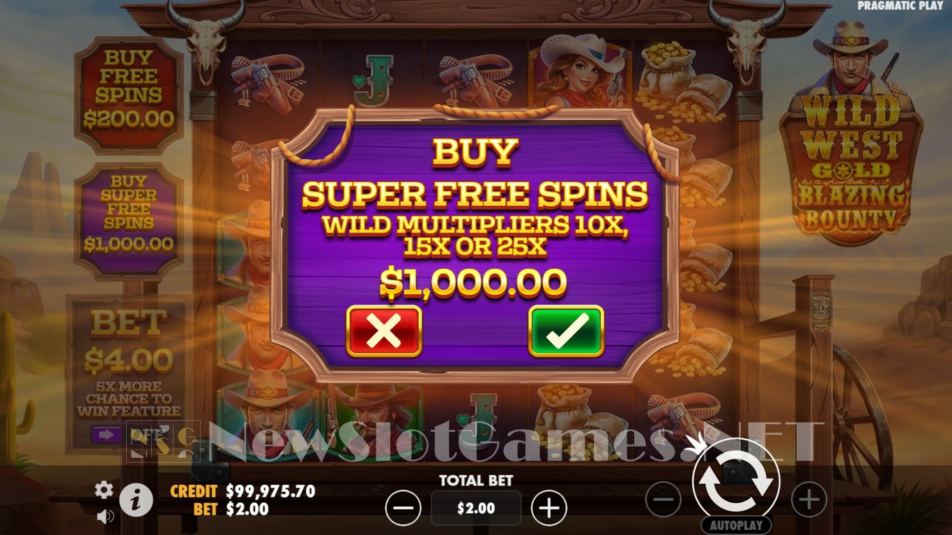 Wild West Gold Blazing Bounty Slot Slot Image in Demo - pic. 5