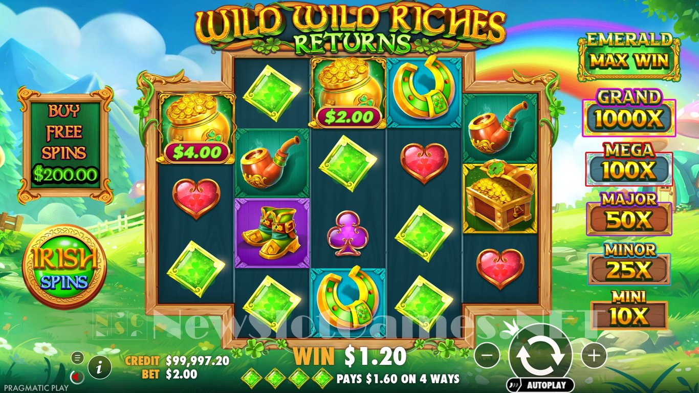Wild Wild Riches Returns Slot Demo Image
