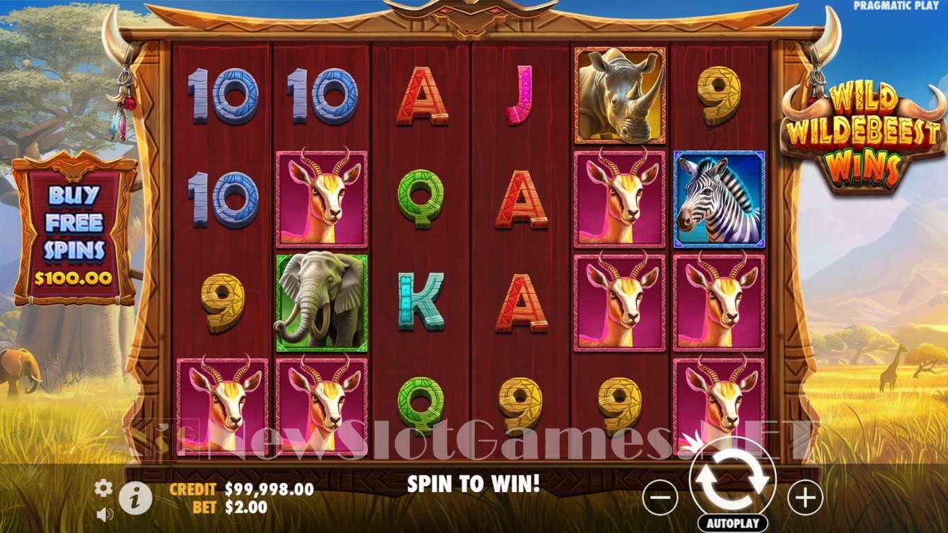 Wild Wildebeest Wins Slot Demo Image